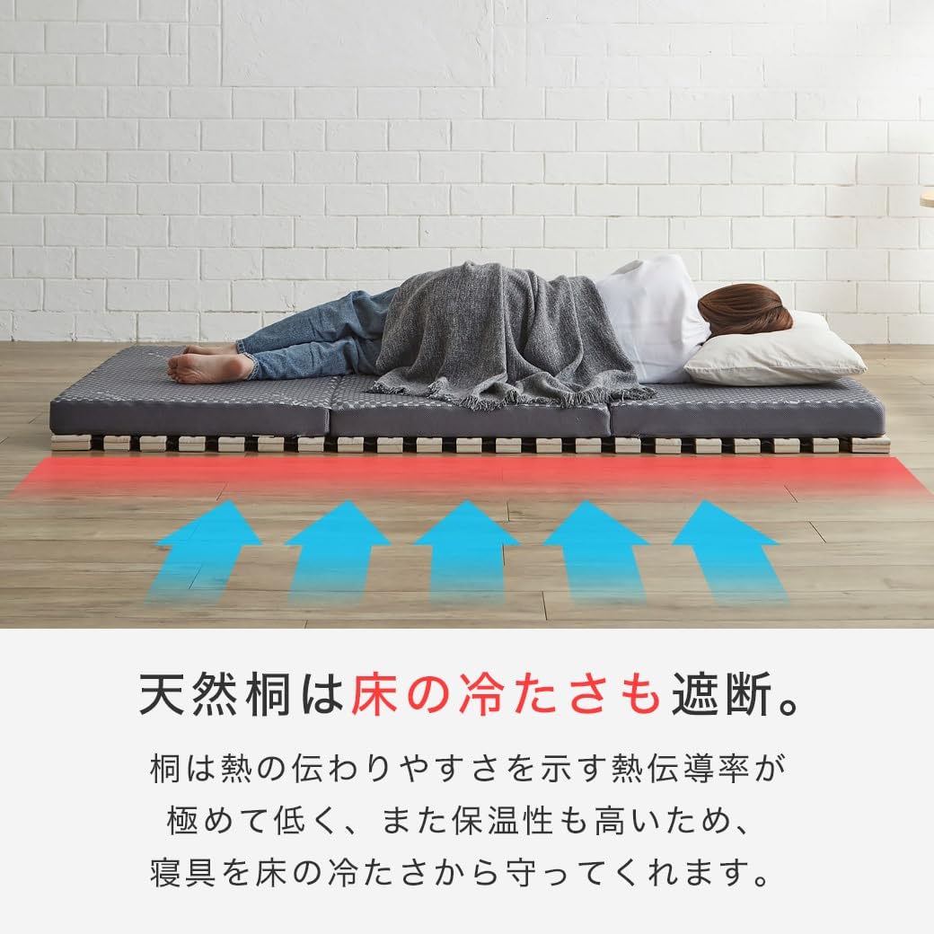 Amazon｜ネルコンシェルジュ ロール桐すのこマット すのこベッド